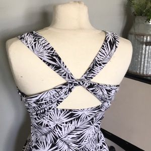 Black and white leaves Michael Kors dress